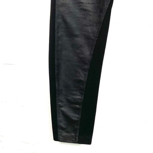 Armani Exchange Black Mixed Media Skinny Pants Small - Picture 3 of 7